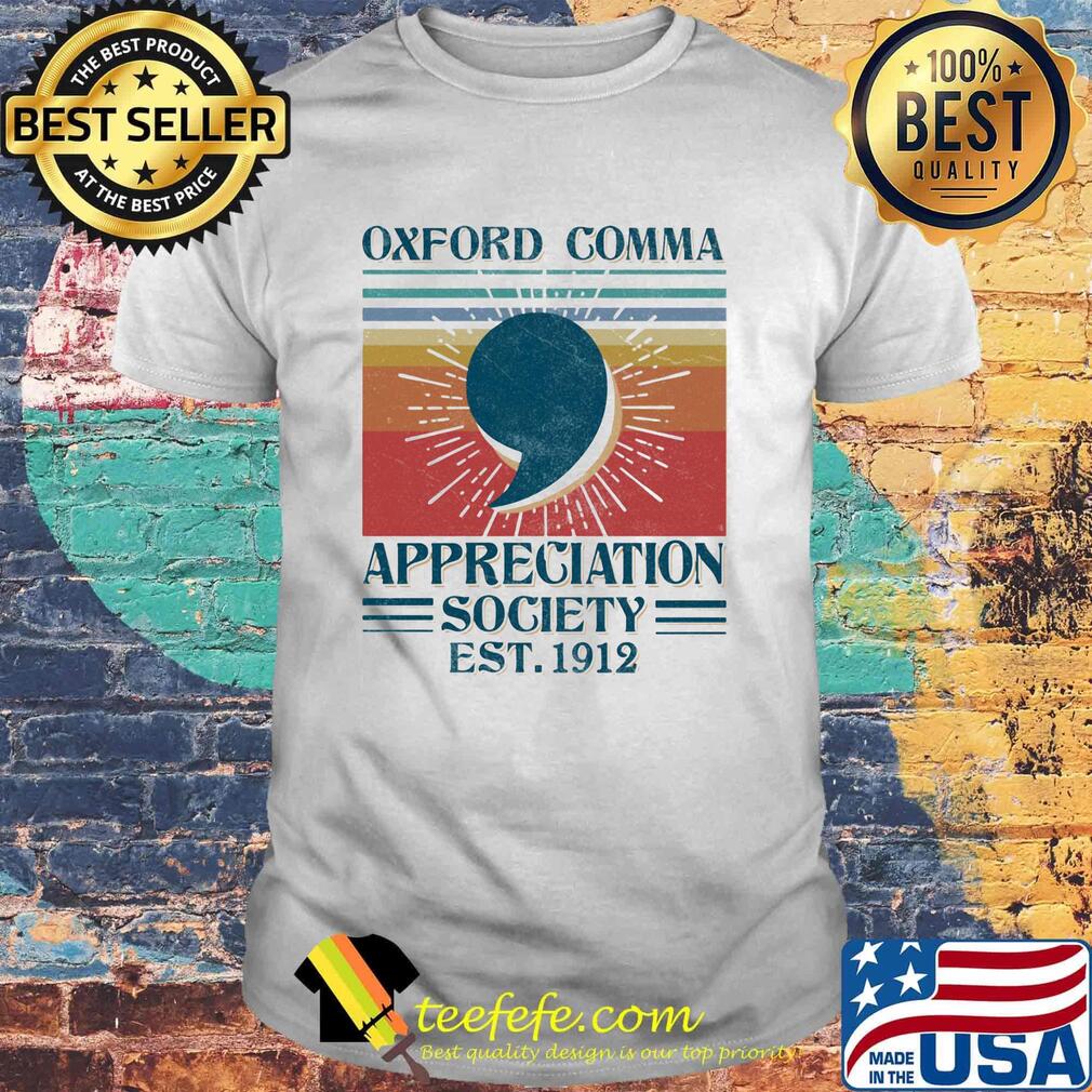 Oxfrord Comma Appreciation Society Est 1912 Vintage Retro Shirt