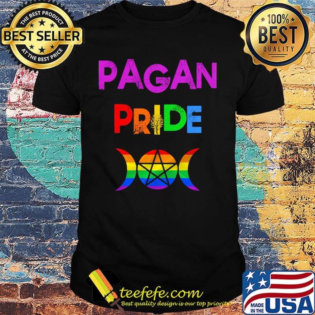 Pagan pride star moon lgbt shirt