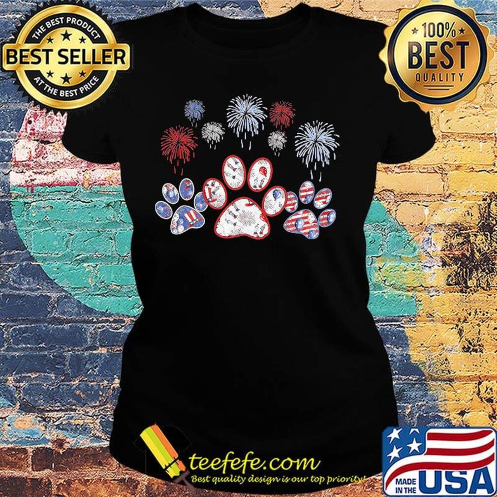 Paws dog firework america 4th of july independence day s Ladies tee Paws dog firework america 4th of july independence day s Ladies tee