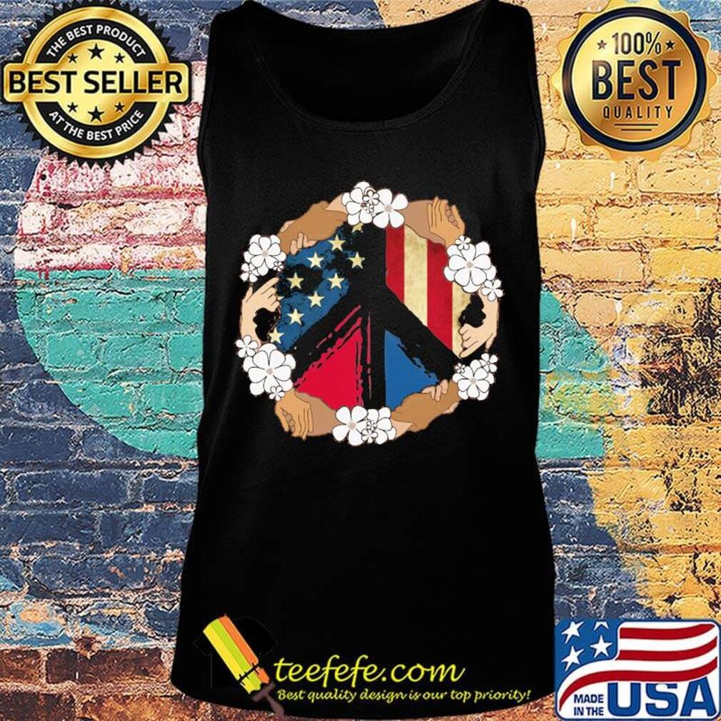 Peace juneteenth freedom day american flag independence day flowers s Tank top Peace juneteenth freedom day american flag independence day flowers s Tank top