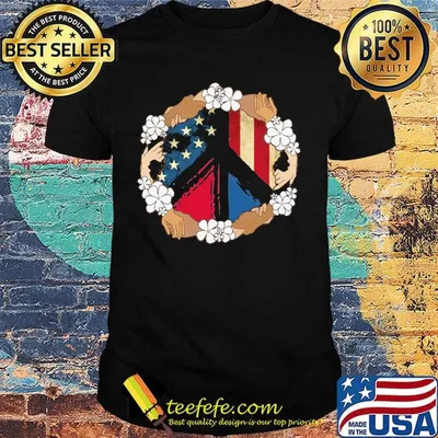 Peace juneteenth freedom day american flag independence day flowers shirt
