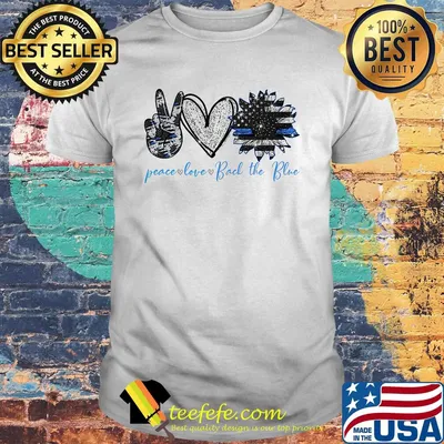 Peace Love Bad The Blue Sunflower America Flag Independence Day Shirt