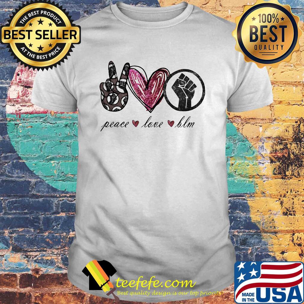 Peace love blm heart hand shirt