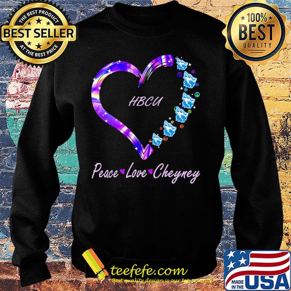 Peace love cheyney university wolves hbcu heart s Sweater Peace love cheyney university wolves hbcu heart s Sweater