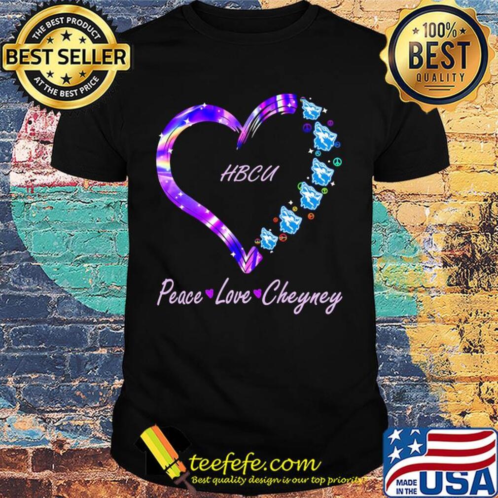 Peace love cheyney university wolves hbcu heart shirt Peace love cheyney university wolves hbcu heart shirt