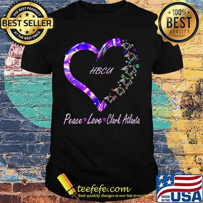 Peace love clark atlanta university panthers hbcu heart shirt