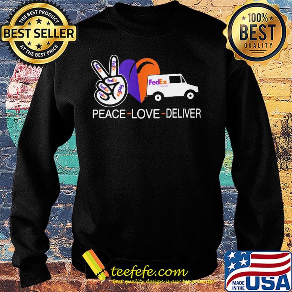 Peace love deliver fedex express heart s Sweater Peace love deliver fedex express heart s Sweater