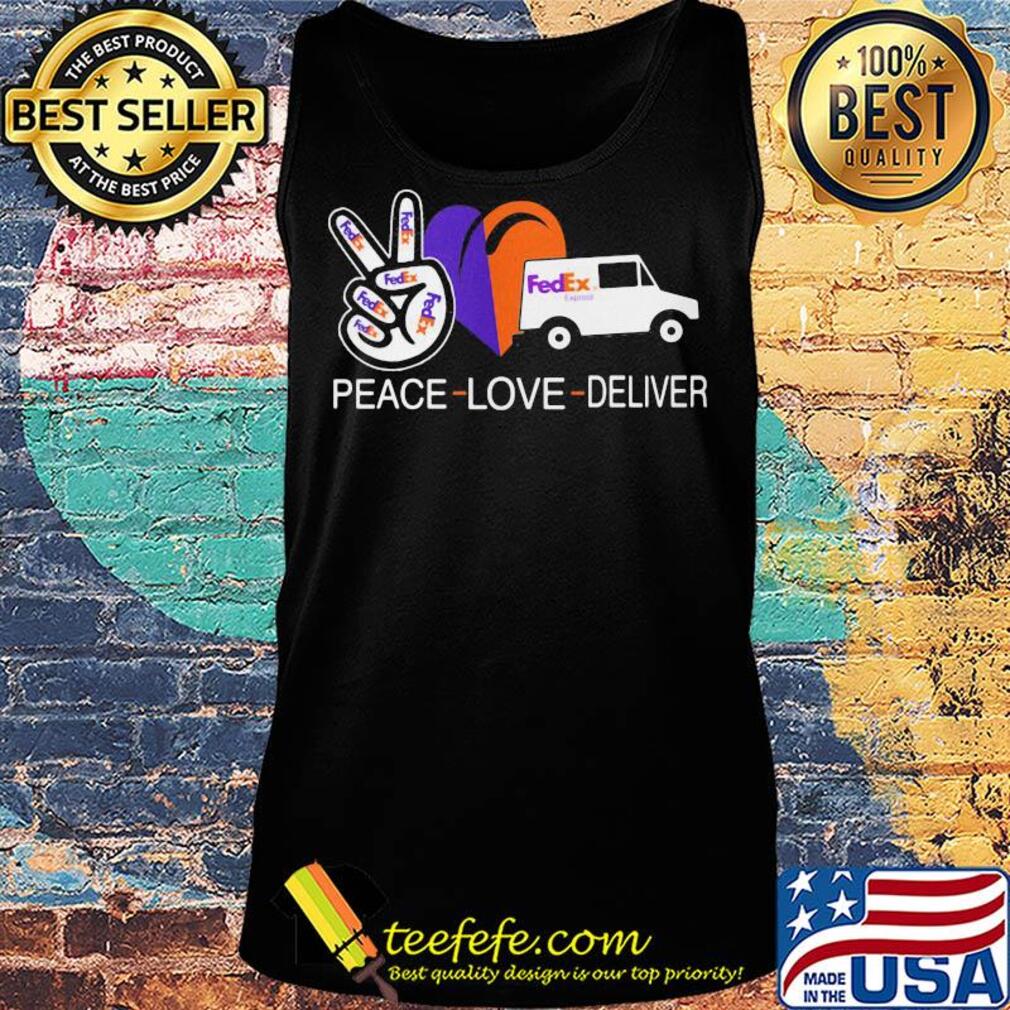 Peace love deliver fedex express heart s Tank top Peace love deliver fedex express heart s Tank top