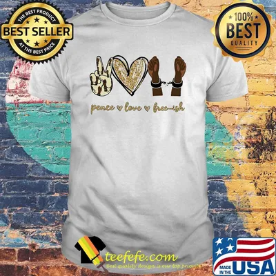Peace love free-ish juneteenth heart shirt