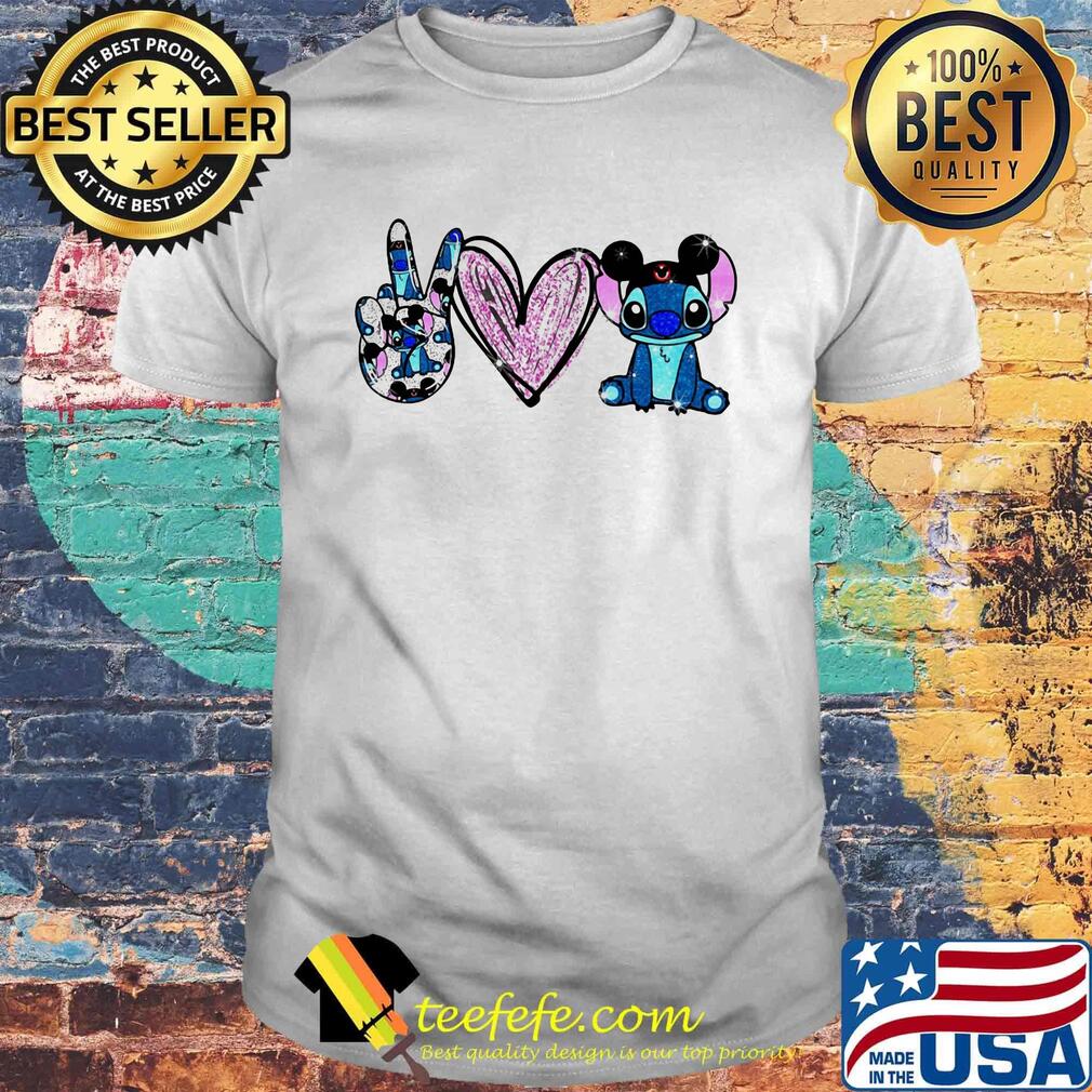 Peace love grateful stitch mouse shirt