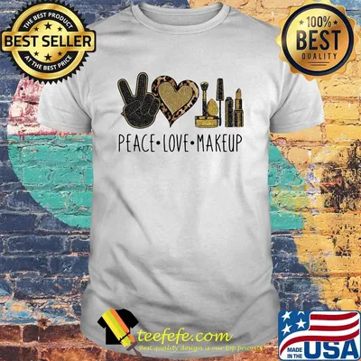 Peace love makeup leopard shirt
