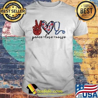 Peace love nurse heart shirt