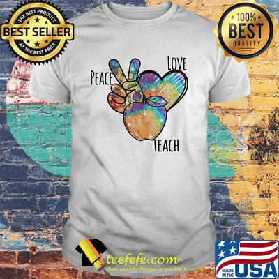 Peace love teacher apple diamond shirt