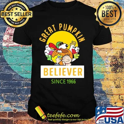 Peanuts great pumpkin believer since 1966 shirt