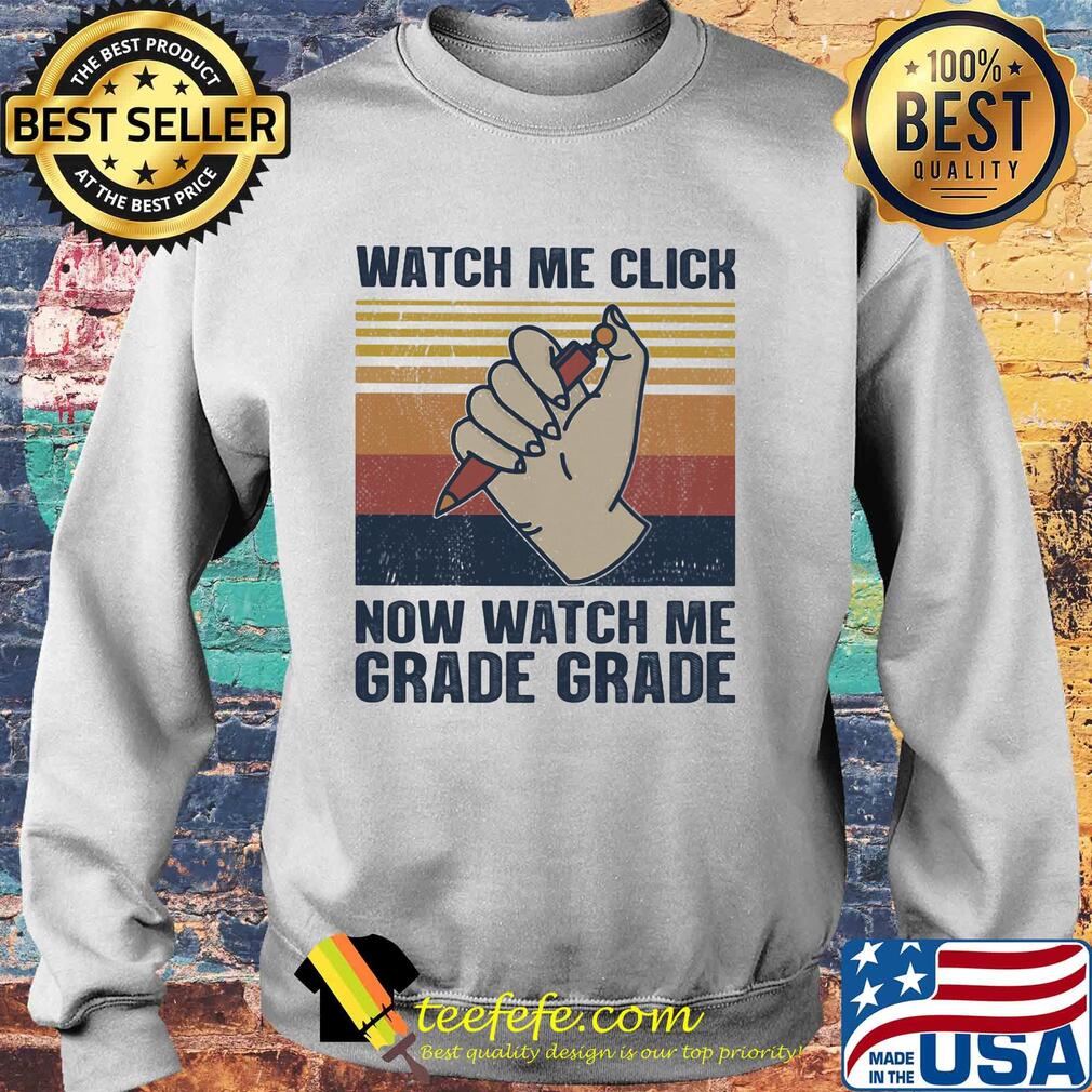 Pen watch me click now watch me grade grade vintage retro s Sweater Pen watch me click now watch me grade grade vintage retro s Sweater