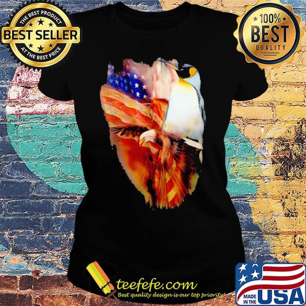 Penguin American Wings Mask Independence Day Shirt Ladies tee Penguin American Wings Mask Independence Day Shirt Ladies tee