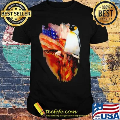 Penguin American Wings Mask Independence Day Shirt
