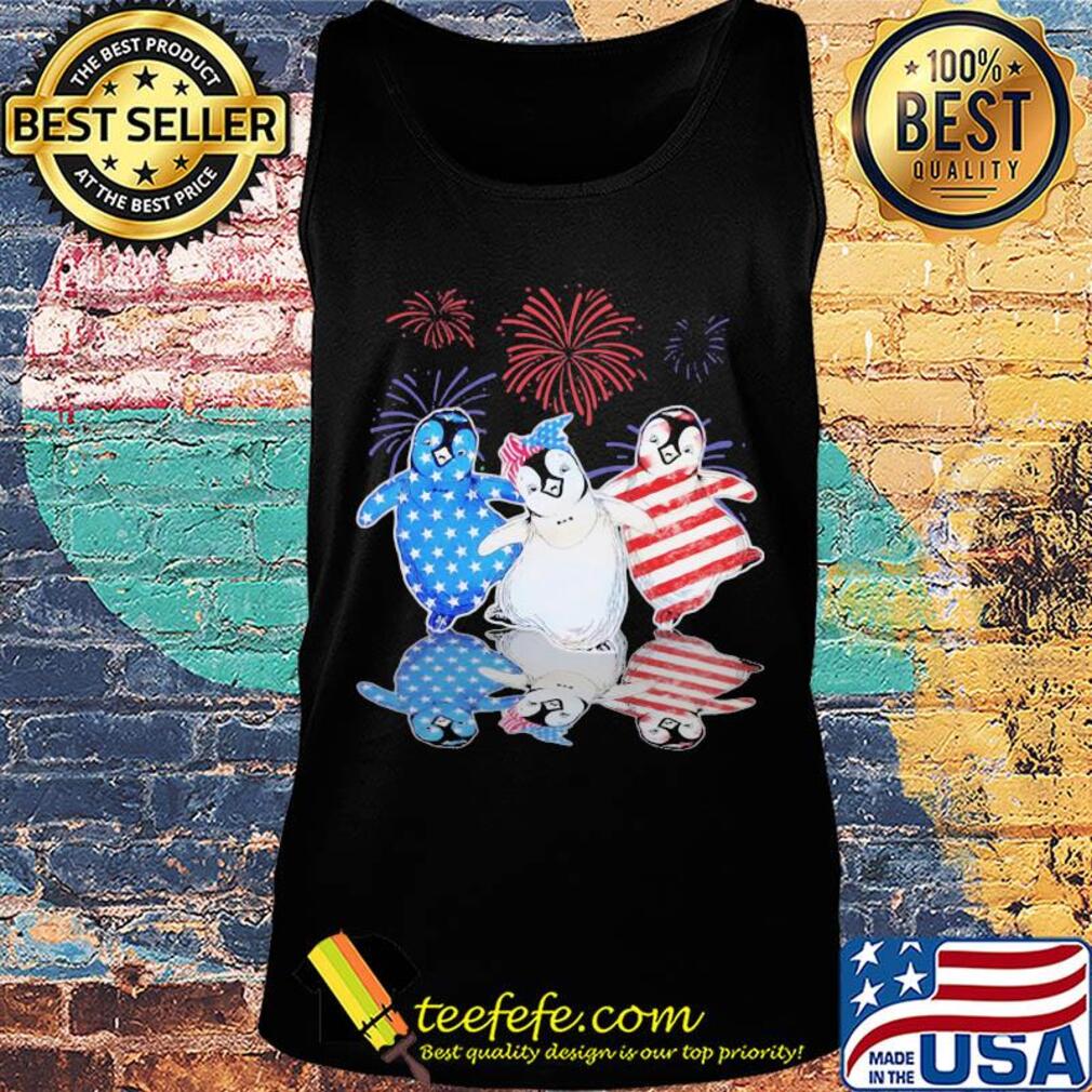 Penguins firework american flag independence day s Tank top Penguins firework american flag independence day s Tank top