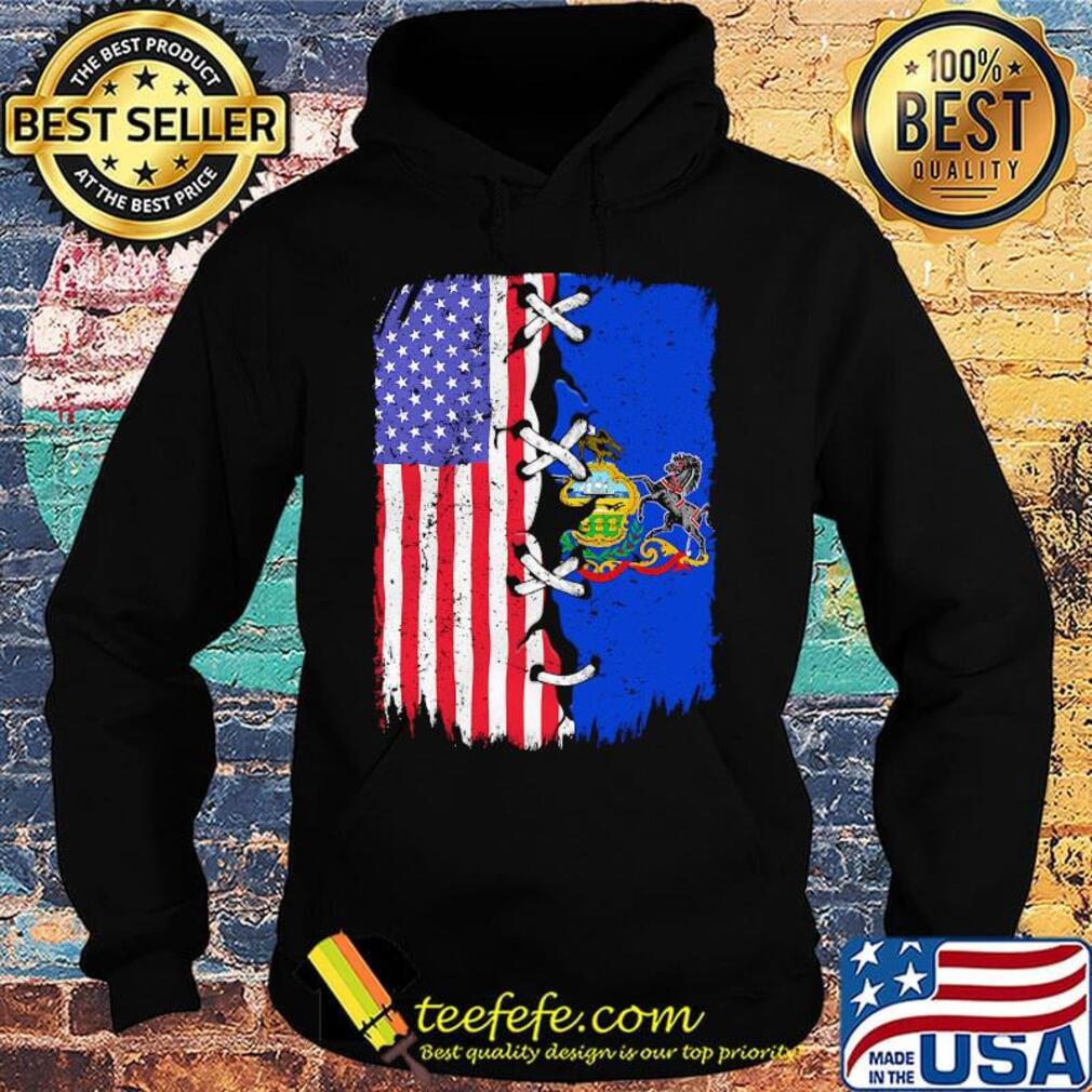Pennsylvania And American Flag Independence Day Shirt Hoodie Pennsylvania And American Flag Independence Day Shirt Hoodie