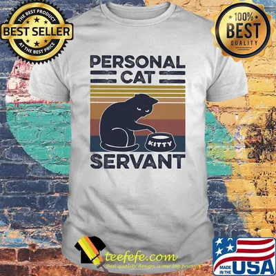 Personal cat servant vintage retro shirt