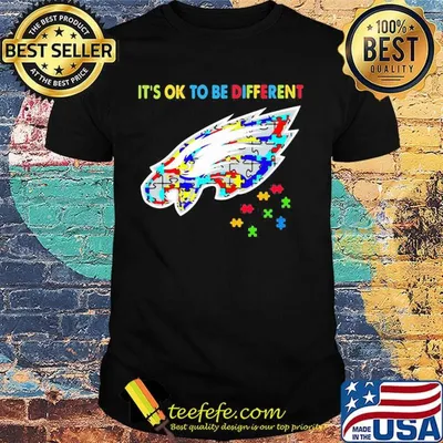 Philadelphia eagles it's ok to be different autism awareness shirt