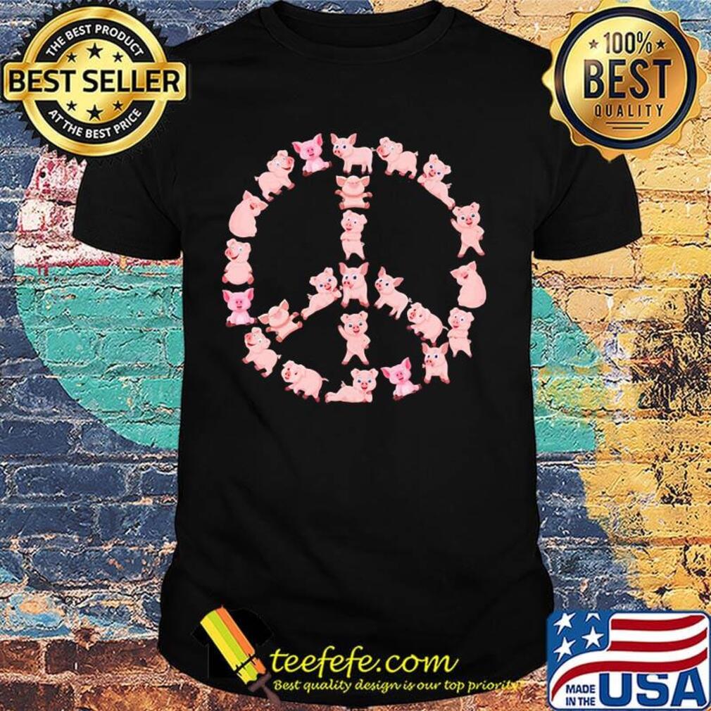 Pig Peace Sign Circle Funny Lover Shirt