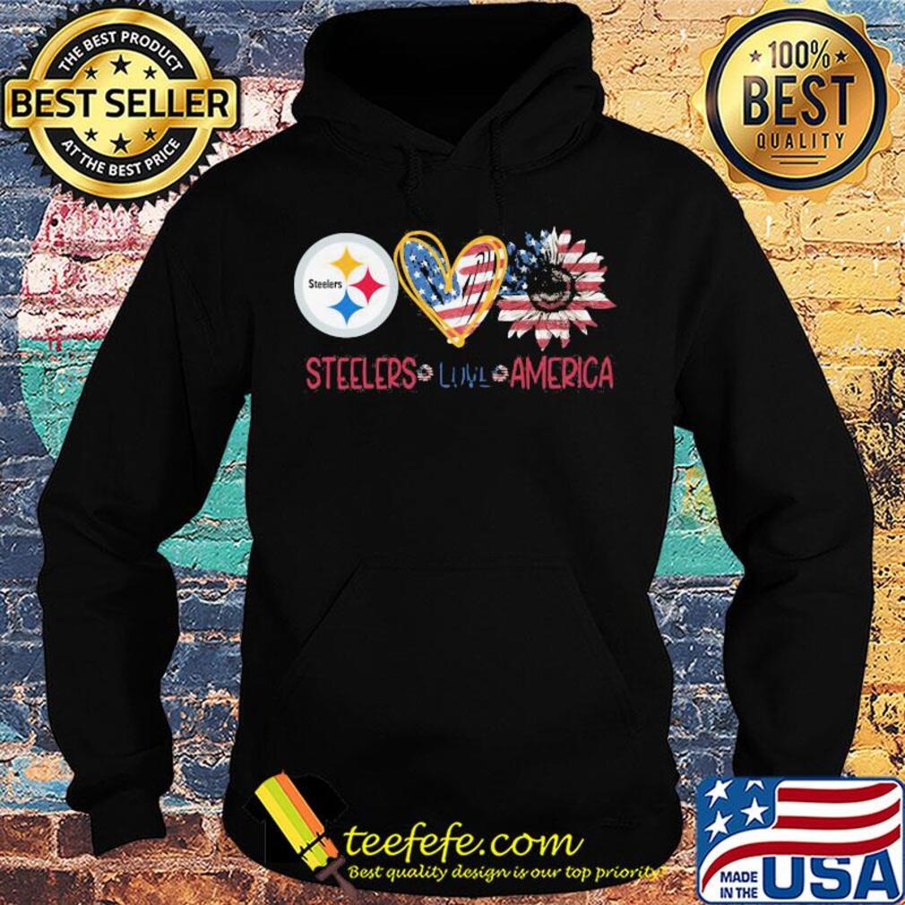 Pittsburgh Steelers love american flag independence day sunflower heart s Hoodie Pittsburgh Steelers love american flag independence day sunflower heart s Hoodie
