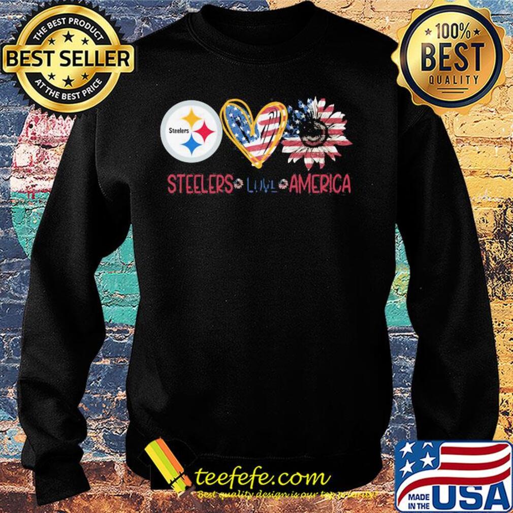 Pittsburgh Steelers love american flag independence day sunflower heart s Sweater Pittsburgh Steelers love american flag independence day sunflower heart s Sweater