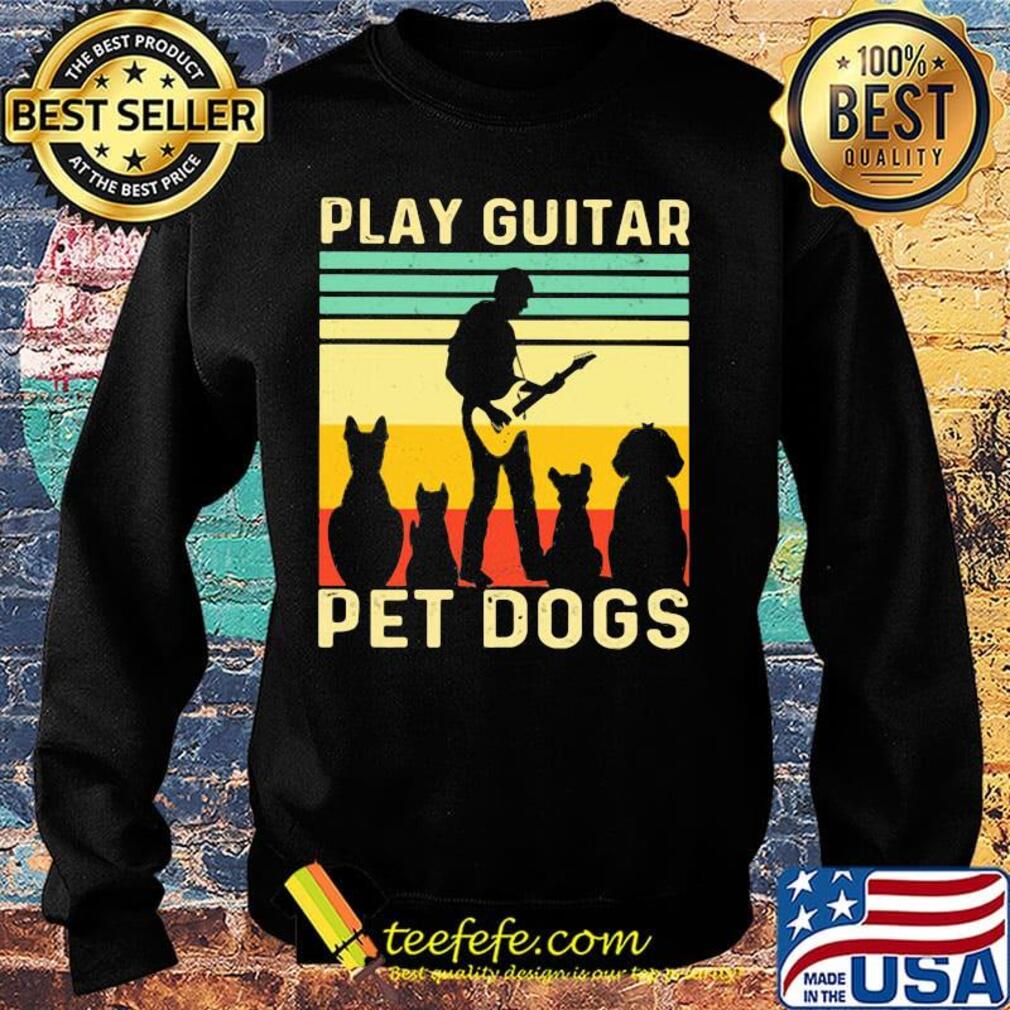 Play guitar pet dogs vintage retro s Sweater Play guitar pet dogs vintage retro s Sweater