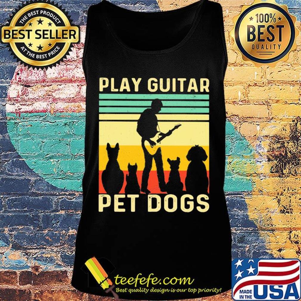 Play guitar pet dogs vintage retro s Tank top Play guitar pet dogs vintage retro s Tank top