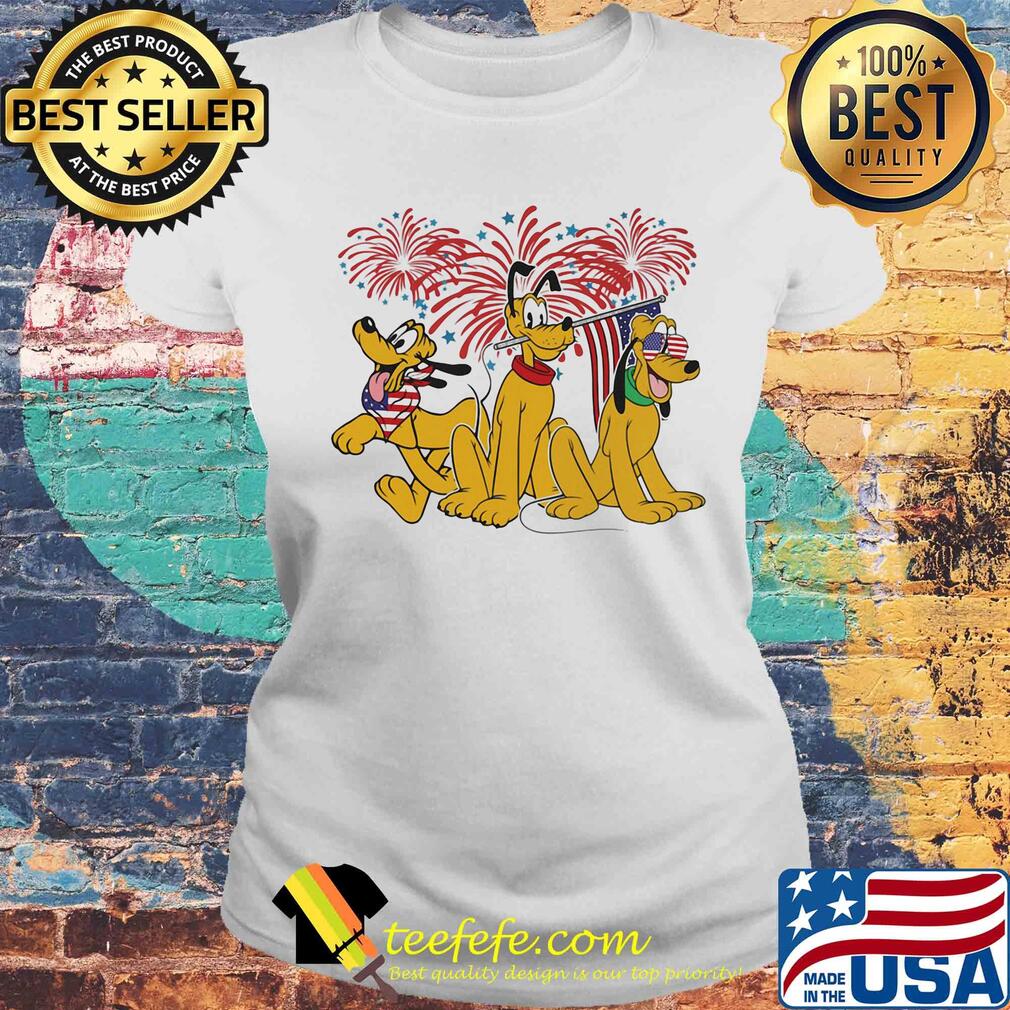 Pluto dog firework american flag independence day s Laides tee Pluto dog firework american flag independence day s Laides tee
