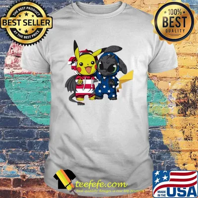 Pokemon and toothless america 4th of july independence day shirt