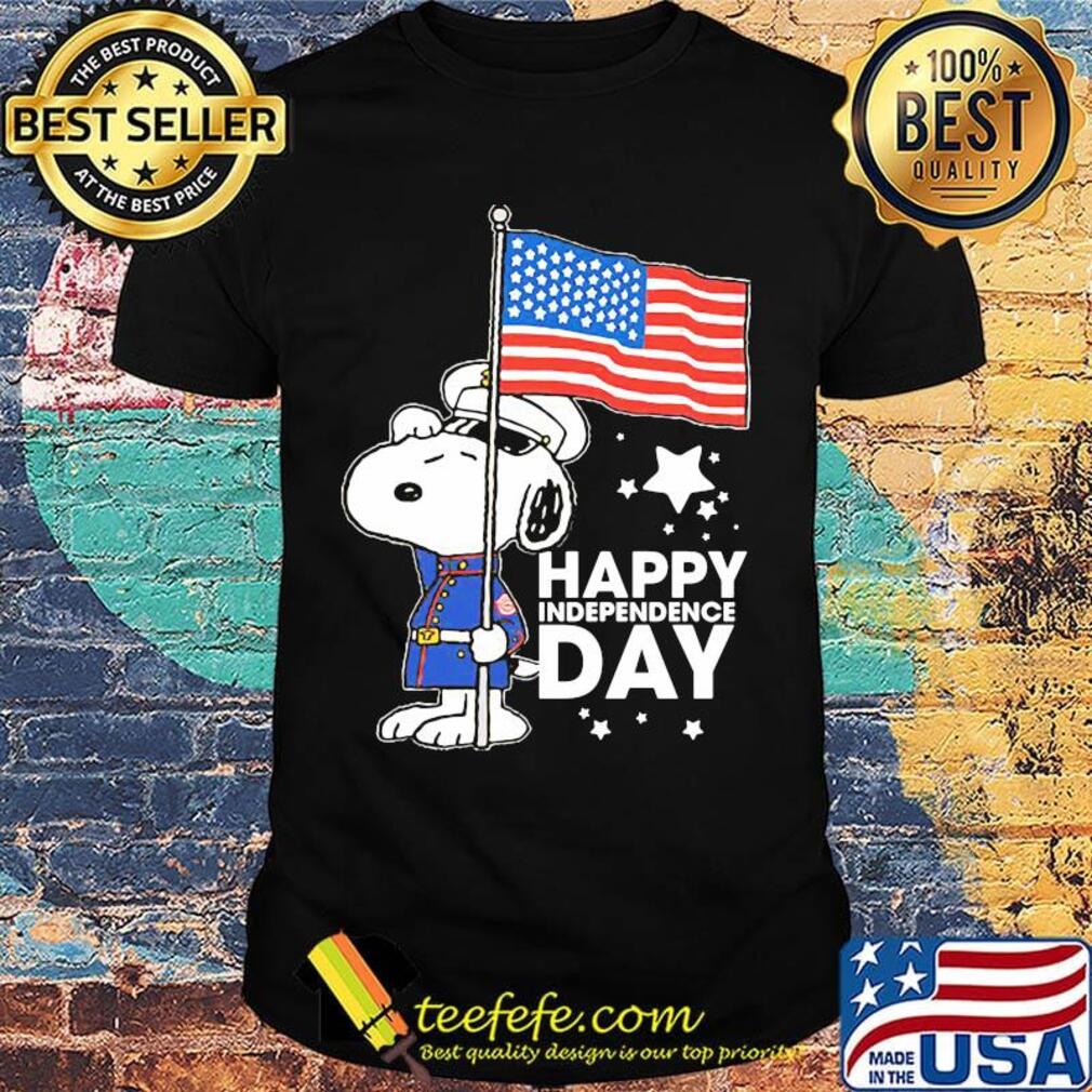 Police snoopy american flag happy independence day shirt