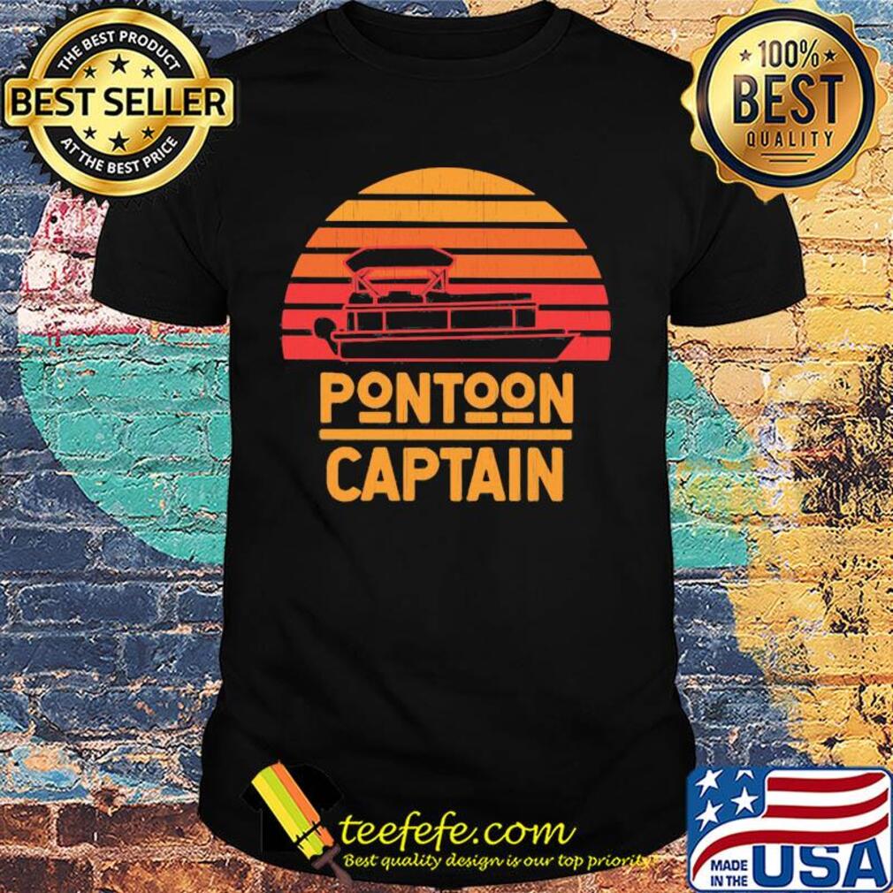 Pontoon captain vintage retro shirt