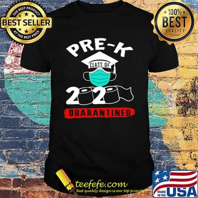 Pre-k grad graduation class of 2020 quarantined toilet paper mask shirt
