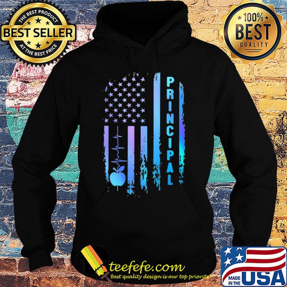 Principal heartbeat american flag independence day s Hoodie Principal heartbeat american flag independence day s Hoodie
