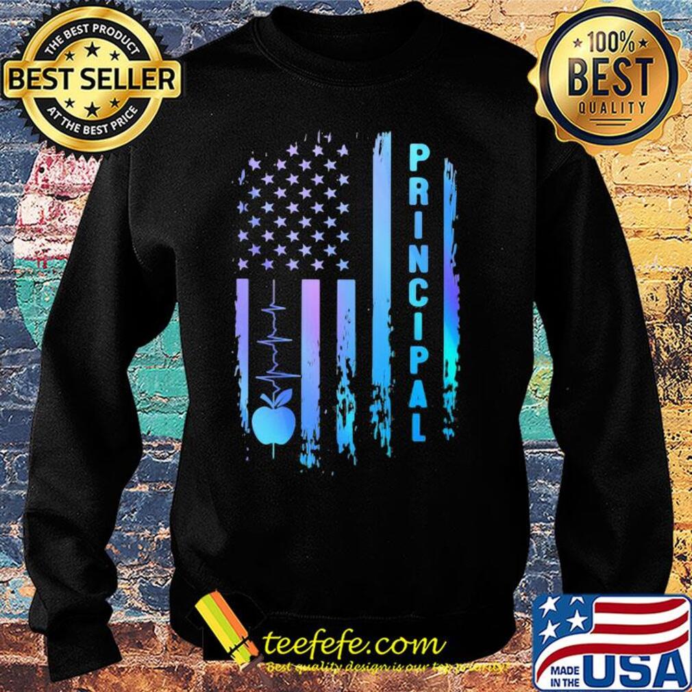 Principal heartbeat american flag independence day s Sweater Principal heartbeat american flag independence day s Sweater