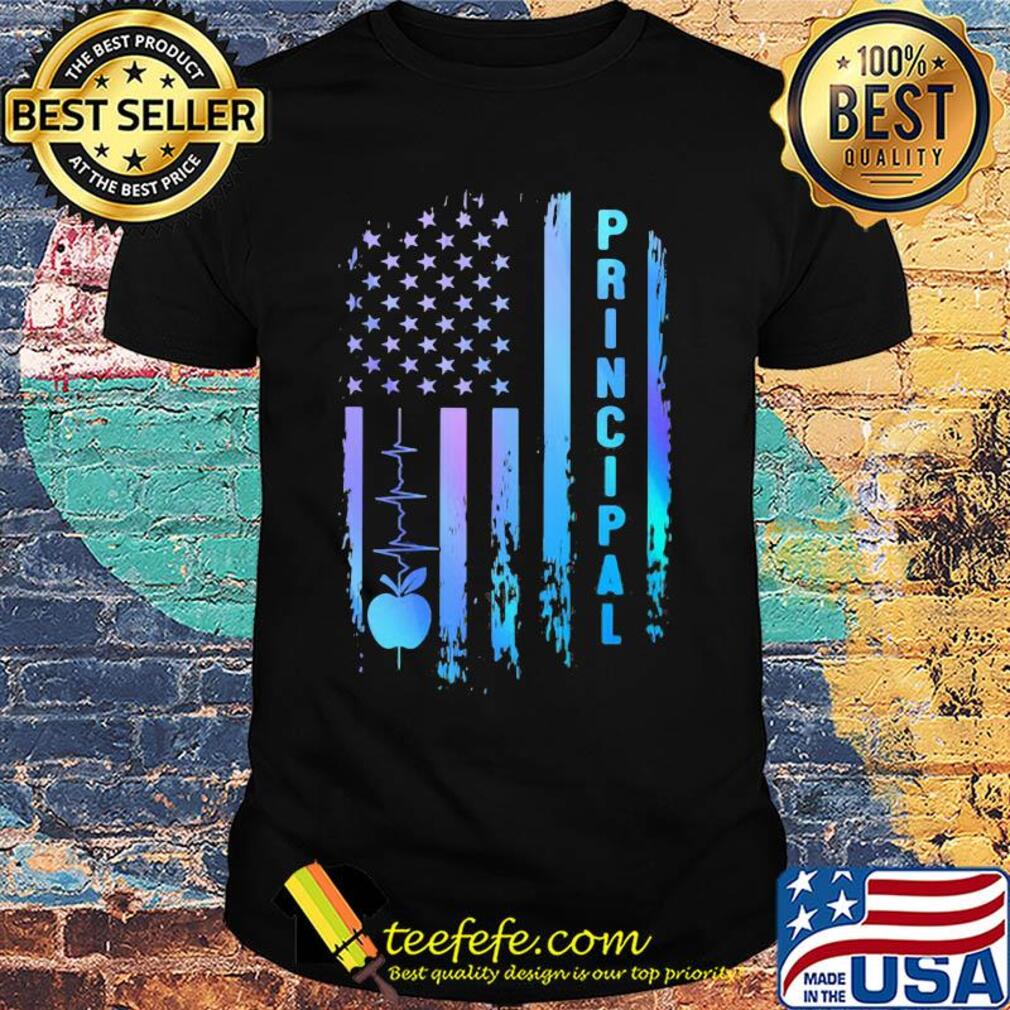 Principal heartbeat american flag independence day shirt Principal heartbeat american flag independence day shirt