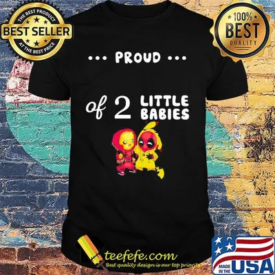 Proud of 2 little babies pokemon and spider man shirt