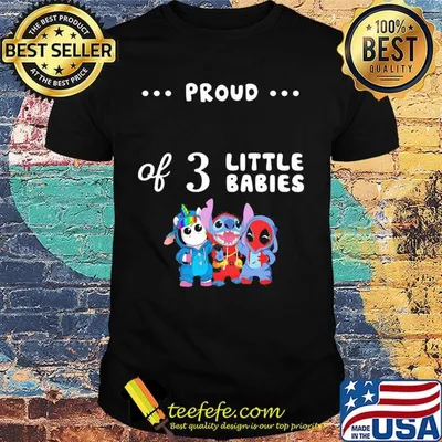 Proud of 3 little babies unicorn grinch and spider man shirt