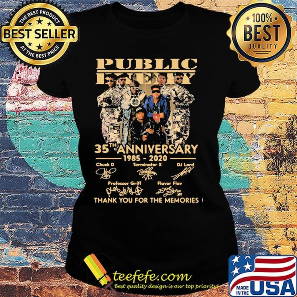 Public enemy 35th anniversary 1985 2020 thank you for the memories signatures s Ladies tee Public enemy 35th anniversary 1985 2020 thank you for the memories signatures s Ladies tee