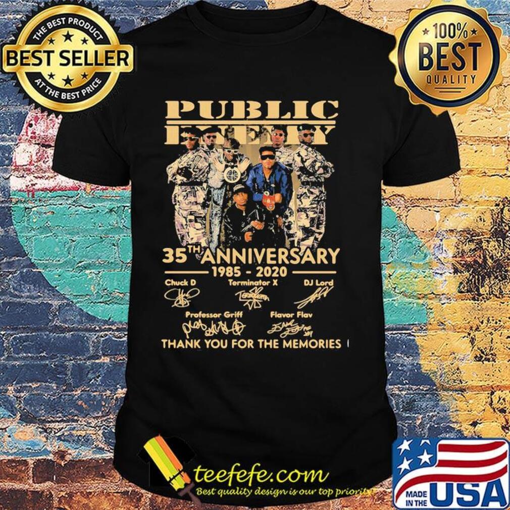 Public enemy 35th anniversary 1985 2020 thank you for the memories signatures shirt Public enemy 35th anniversary 1985 2020 thank you for the memories signatures shirt