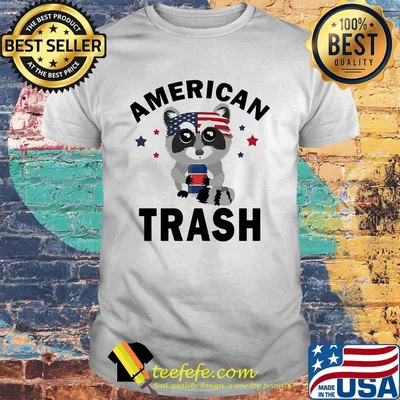 Racoon American trash flag veteran Independence day shirt