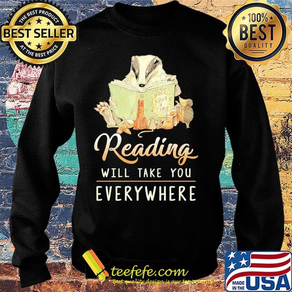 Rading Will Take You Everywhere Book Squirrel Shirt Sweater Rading Will Take You Everywhere Book Squirrel Shirt Sweater