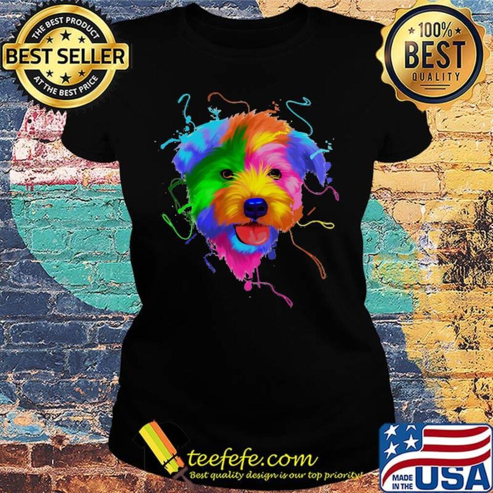 Rainbow flag lgbt dog s Ladies tee Rainbow flag lgbt dog s Ladies tee