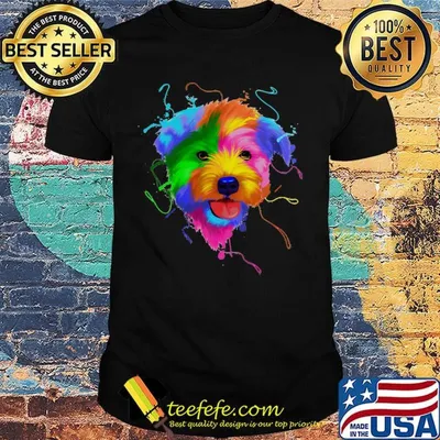 Rainbow flag lgbt dog shirt