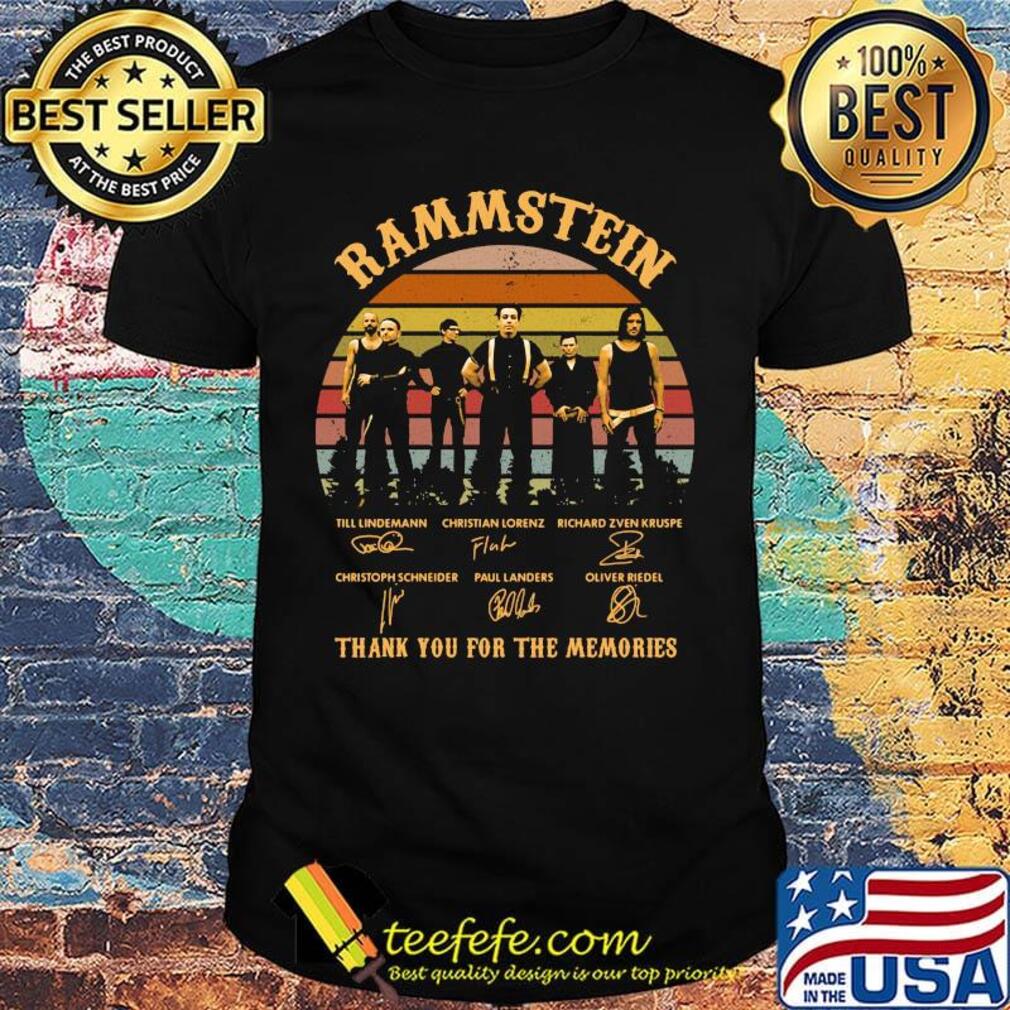 Rammstein thank you for the memories signatures vintage retro shirt