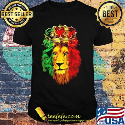 Rasta flag lion king shirt