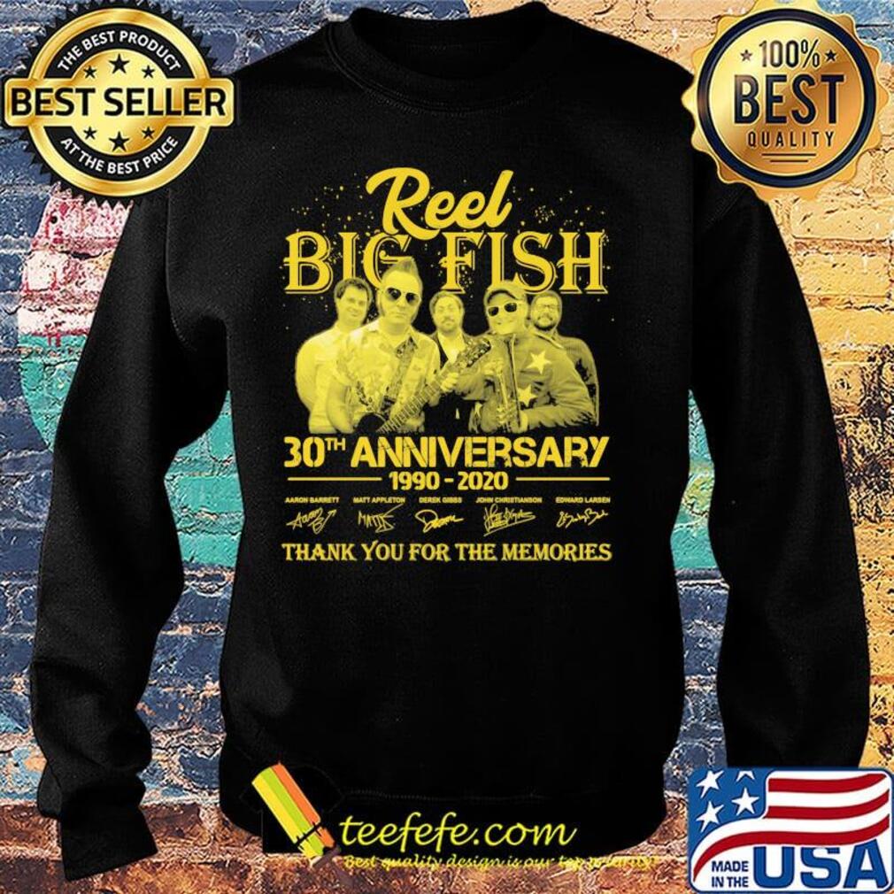 Reel big fish 30th anniversary 1990 2020 thank you for the memories signatures s Sweater Reel big fish 30th anniversary 1990 2020 thank you for the memories signatures s Sweater