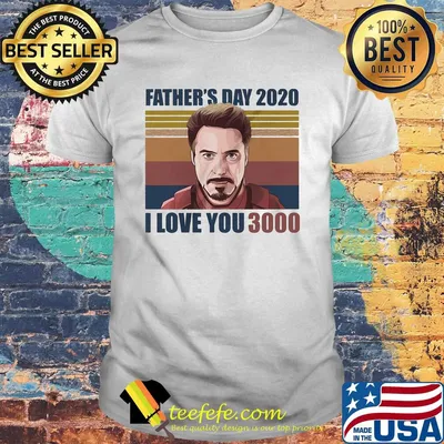 Robert downey jr iron man father's day 2020 i love you 3000 vintage retro shirt